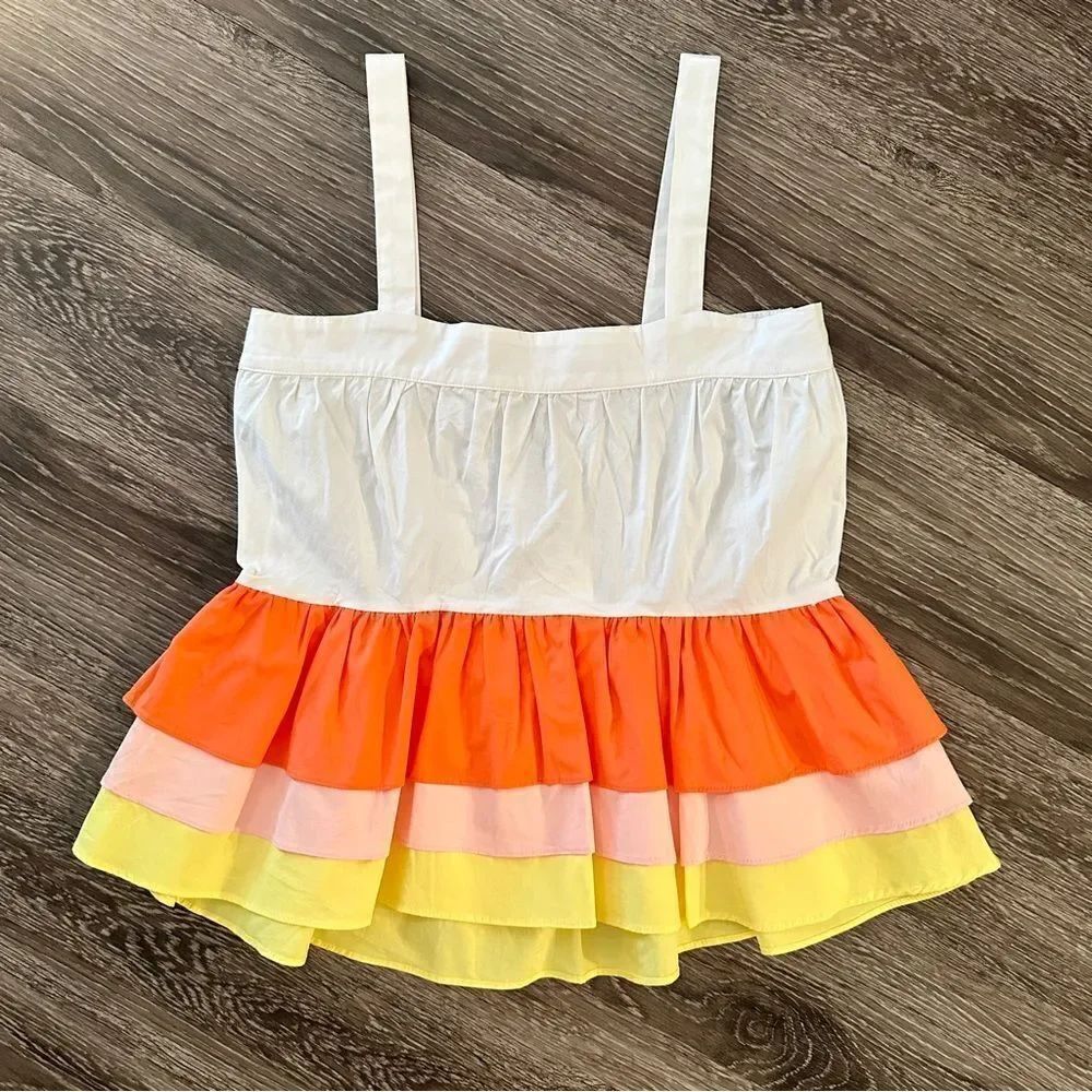 English Factory Colorblock Tiered Tank New